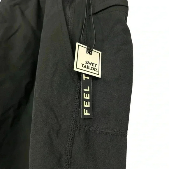 SWET TAILOR ACTIVE SHORTS BLACK ONYX RUNNING SWEAT WICK MEN SIZE 2XL STRETCH - Picture 10 of 13